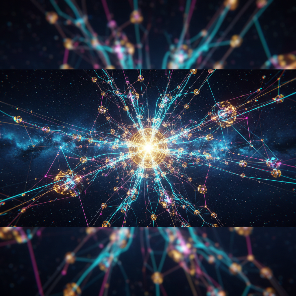 A Meta Llama 3.1 release analysis visualized as an expanding neural network, symbolizing its large context window and advanced capabilities.